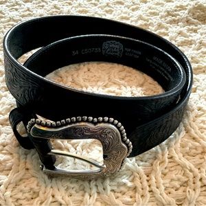 Black Western Leather Belt